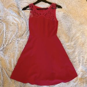 ✨💕Lush Dresses Magenta Lace Trim Dress💕✨